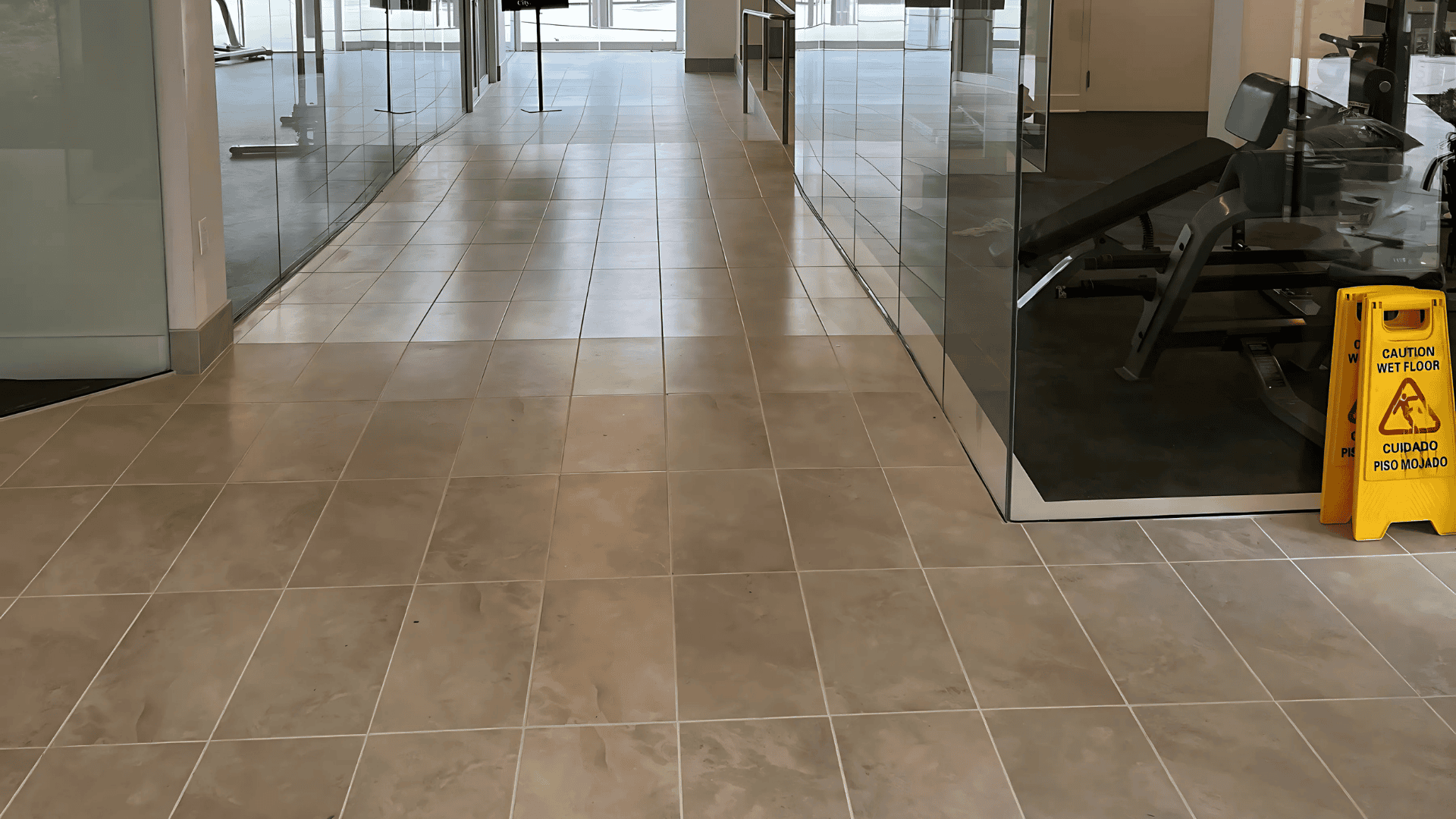 Commercial flooring project detail by Showcase Finishing Systems