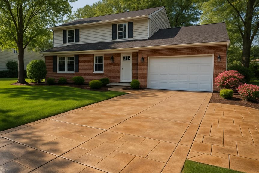 Decorative concrete floor in commercial interior, Cherry Hill, NJ