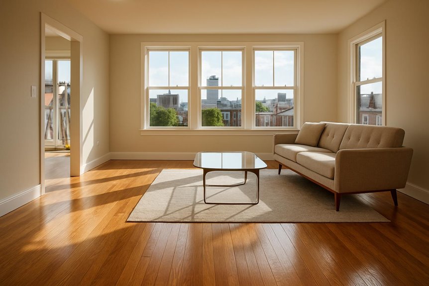 Concrete floor resurfacing in commercial interior, Allentown, PA
