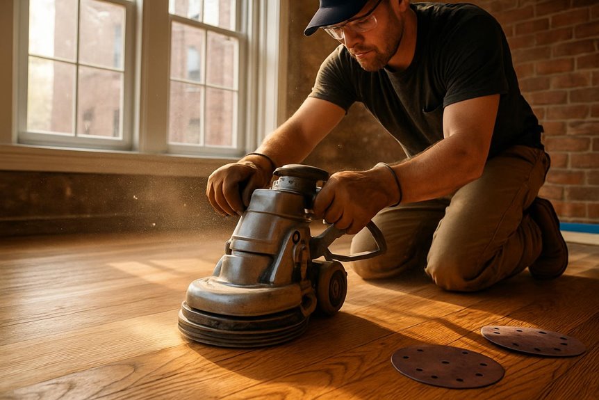Concrete floor resurfacing in commercial interior, Philadelphia, PA