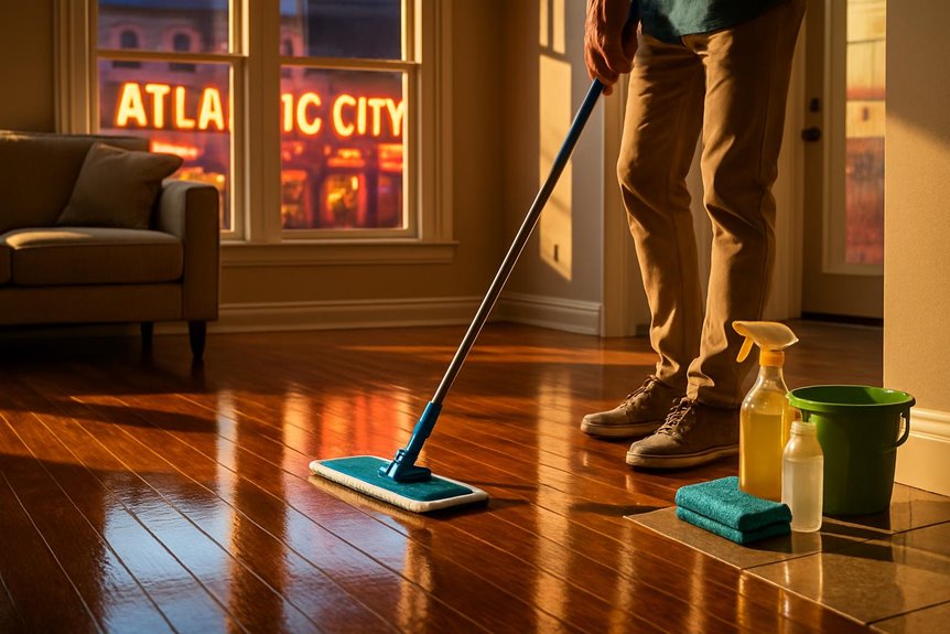 Commercial flooring maintenance in commercial interior, Atlantic City, NJ