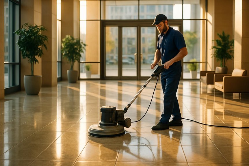 Commercial flooring maintenance in commercial interior, Allentown, PA