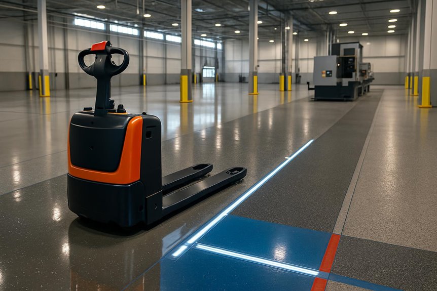 Commercial flooring system in industrial facility, South Jersey