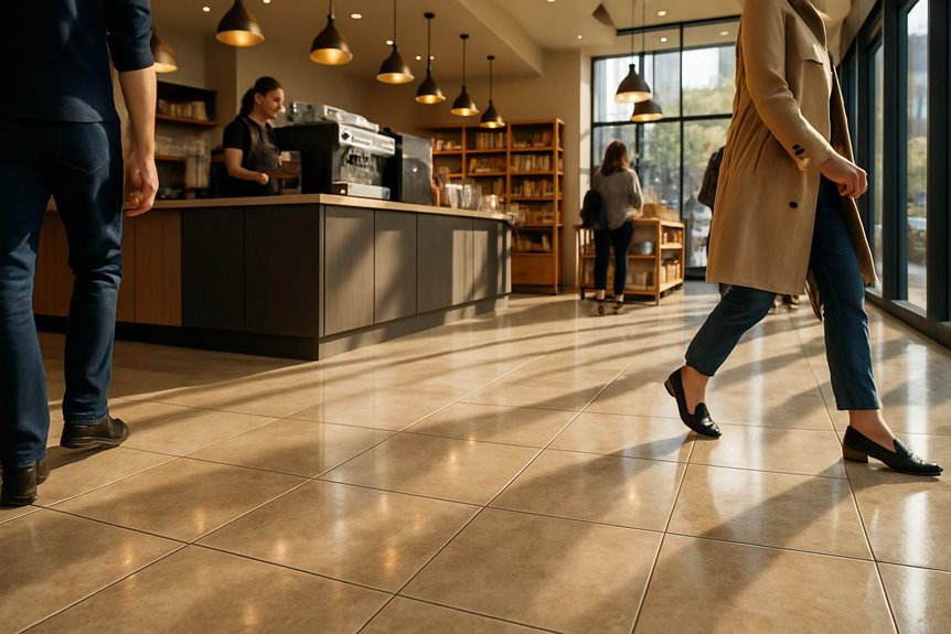 Commercial tile flooring in commercial interior, Allentown, PA