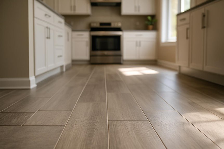 Commercial tile flooring in residential interior, Cherry Hill, NJ
