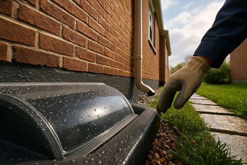 Commercial waterproofing system in residential interior, Allentown, PA