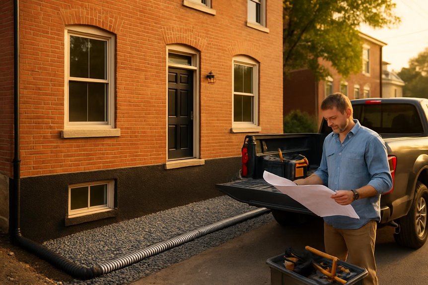 Commercial waterproofing system in commercial interior, Trenton, NJ