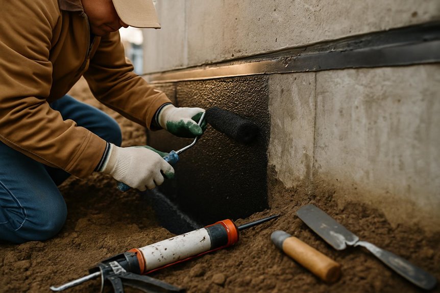 Commercial waterproofing system in commercial interior, Vineland, NJ