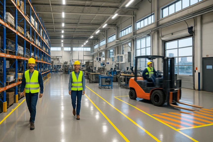 Industrial epoxy floor coating in industrial facility, Wilmington, DE