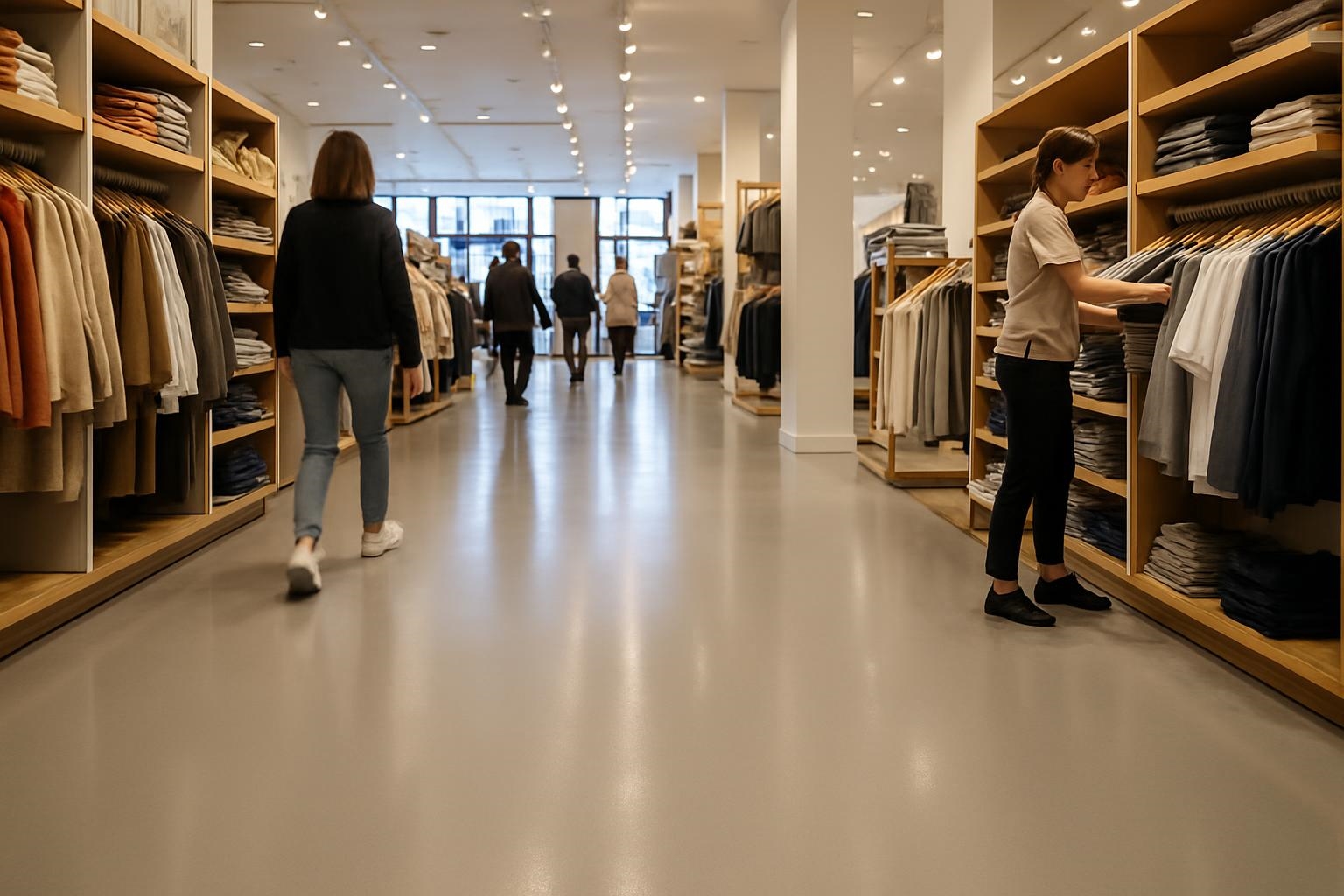 Selfleveling overlay in retail store