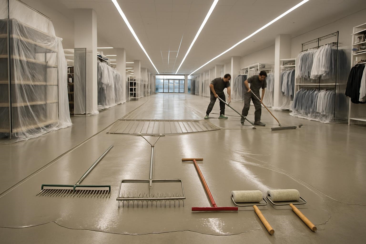 Selfleveling overlay in retail store